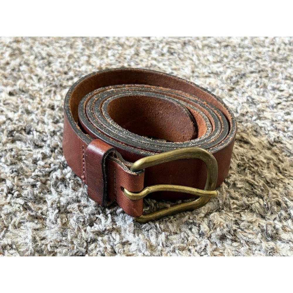 Vintage Abercrombie and Fitch Calf Leather Belt Men's Size 40 USA Made Brown